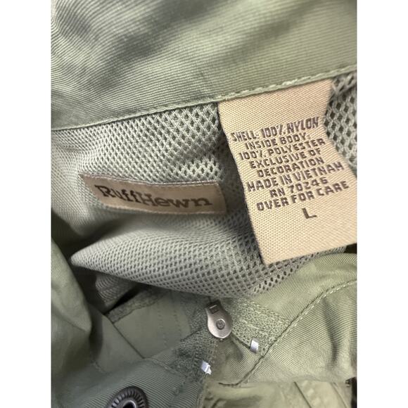 RUFF HEWN VTG Fishing Hunting Vest Mens L Tan Nylon Mesh Lined Outdoors Zip Snap - Picture 3 of 5